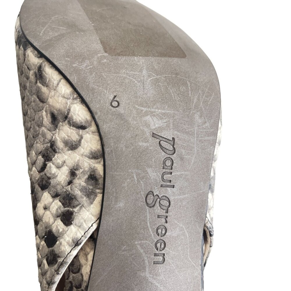 Paul Green Avanti Snake Print Peep Toe Slingback Heels, UK 6 (US 8.5) NWOB - Picture 9 of 9